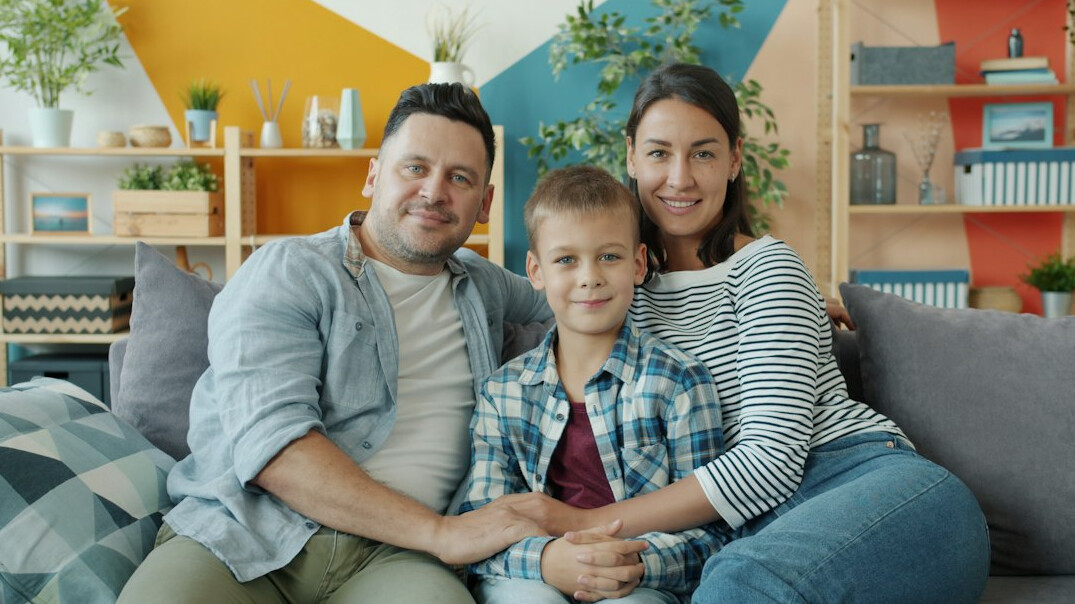 single parent family at home