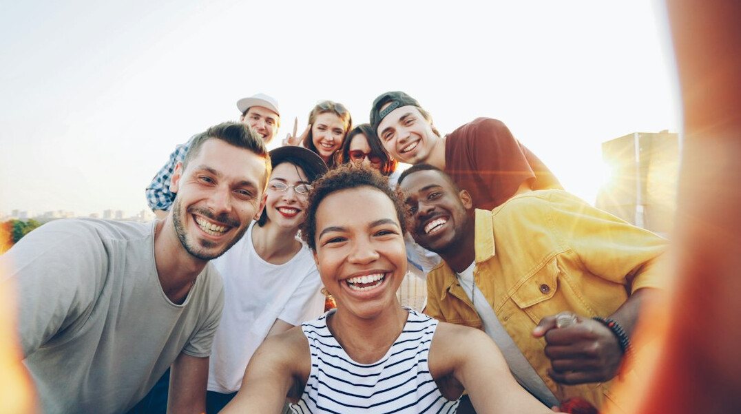 diverse people smiling naturally